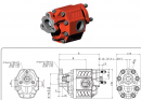 Pompa zębata Binotto NPH-22 TANDEM UNI L